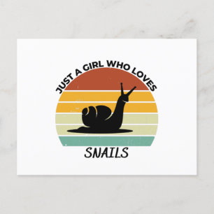 Just a girl who loves snails postkarte