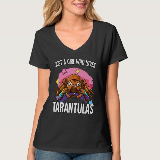 Just A Girl Who Loves Tarantulas Tarantula T-Shirt (Vorderseite)