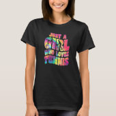 Just A Girl Who Loves Tennis  Tennis Player Sports T-Shirt (Vorderseite)