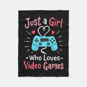 Just A Girl Who Loves Video Games Fleecedecke