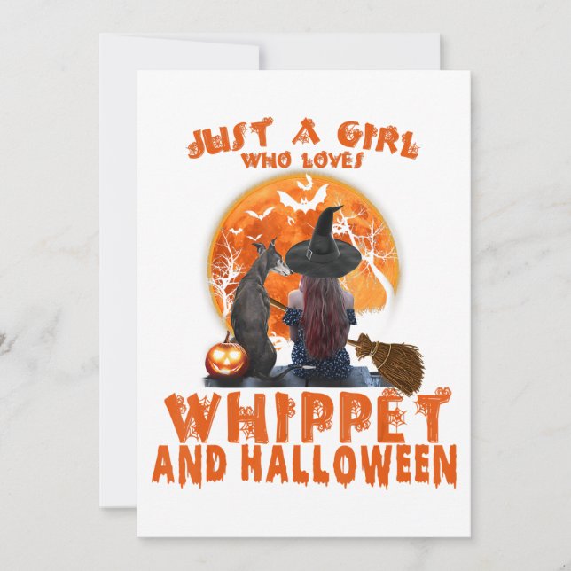 Just A Girl Who Loves Whippet Dog And Halloween (Vorderseite)