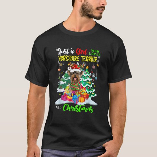 Just A Girl Who Loves Yorkshire Terrier And Christ T-Shirt (Vorderseite)