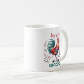 "Just a Girls Who Lieben Chickens" Grünes Bauernha Kaffeetasse (VorderseiteRechts)