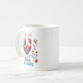 "Just a Girls Who Lieben Chickens" Grünes Bauernha Kaffeetasse (Vorderseite Links)