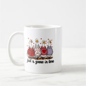 Just A Goose In Love Valentine Funny Goose Men Wom Kaffeetasse (Links)