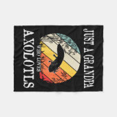 Just A Grandpa Who Loves Axolotls Fleecedecke (Vorderseite (Horizontal))