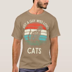 Just A Guy Who Loves Cat Vintage T-Shirt