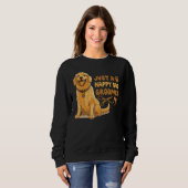 Just A Happy Dog Groomer Golden Retriever Vet Pet  Sweatshirt (Vorne ganz)
