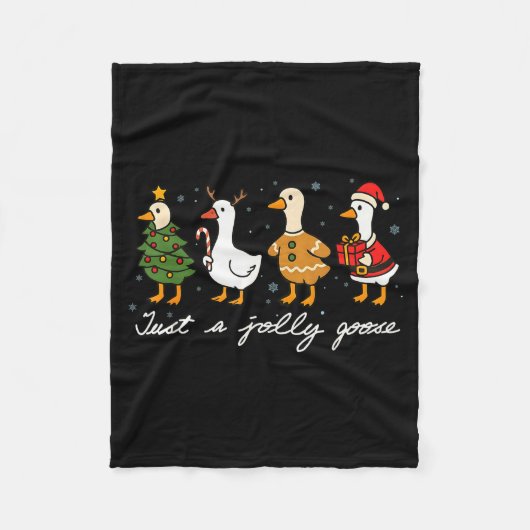 Just A Jolly Cute Goose Funny Merry Goosemas Chris Fleecedecke (Vorderseite)