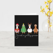 Just A Jolly Cute Goose Funny Merry Goosemas Chris Karte (Gelbe Blume)