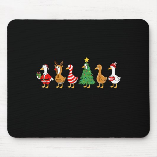 Just A Jolly Cute Goose Funny Merry Goosemas Chris Mousepad (Vorne)