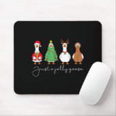 Just A Jolly Cute Goose Funny Merry Goosemas Chris Mousepad (Mit Mouse)