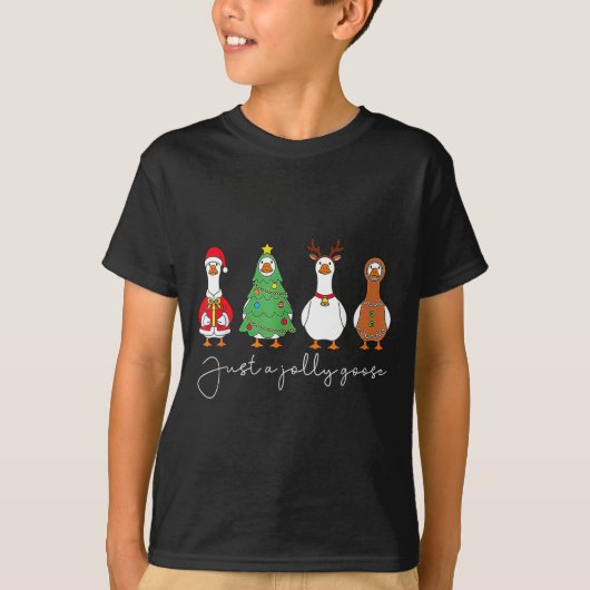 Just A Jolly Cute Goose Funny Merry Goosemas Chris T-Shirt (Vorderseite)