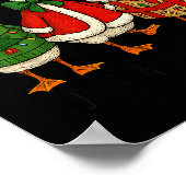 Just A Jolly Cute Goose Santa Merry Goosemas Chris Poster (Ecke)