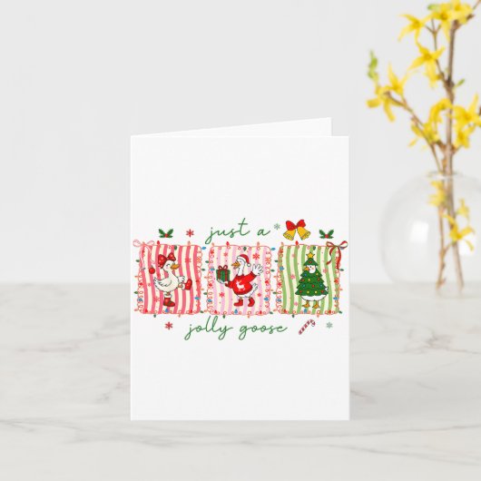 Just A Jolly Goose Christmas Lights Ne Bow Coquett Karte (Gelbe Blume)
