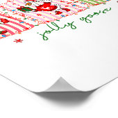 Just A Jolly Goose Christmas Lights Ne Bow Coquett Poster (Ecke)
