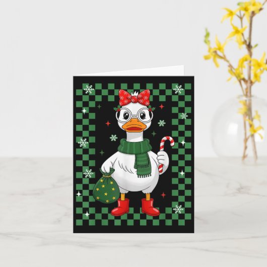 Just A Jolly Goose Christmas Silly Goose Funny Xma Karte (Gelbe Blume)