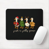Just A Jolly Goose Christmas Silly Goose Funny Xma Mousepad (Mit Mouse)