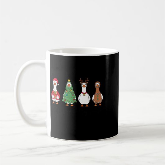 Just A Jolly Goose Christmas Tree Santa Reindeer G Kaffeetasse (Links)