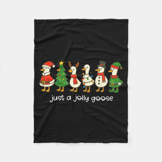 Just A Jolly Goose Funny Christmas For Mens Womans Fleecedecke (Vorderseite)