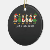 Just a Jolly Goose Funny Christmas for Mens Womans Keramik Ornament (Links)