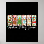 Just A Jolly Goose Funny Christmas Men Women Kids  Poster (Vorne)