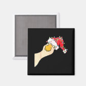 Just A Jolly Goose Funny Silly Goose Santa Christm Magnet (Vorderseite/Rückseite)