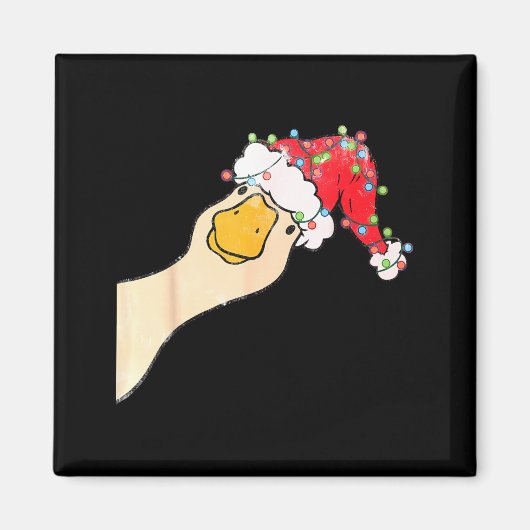 Just A Jolly Goose Funny Silly Goose Santa Christm Magnet (Vorne)