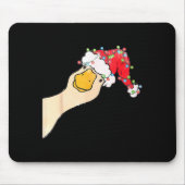 Just A Jolly Goose Funny Silly Goose Santa Christm Mousepad (Vorne)