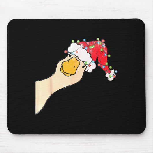 Just A Jolly Goose Funny Silly Goose Santa Christm Mousepad (Vorne)