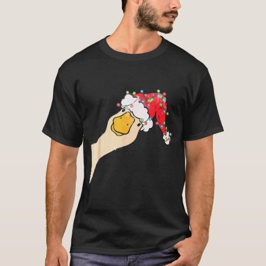 Just A Jolly Goose Funny Silly Goose Santa Christm T-Shirt (Vorderseite)