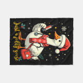Just A Jolly Goose Nurse Christmas Funny Goose Nur Fleecedecke (Vorderseite (Horizontal))