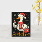 Just A Jolly Goose Nurse Christmas Funny Goose Nur Karte (Gelbe Blume)