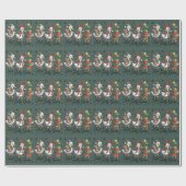 Just A Jolly Goose Patchwork Christmas Duck Funny Geschenkpapier (Flach)
