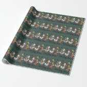 Just A Jolly Goose Patchwork Christmas Duck Funny Geschenkpapier (Ungerollt)