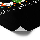 Just A Jolly Goose Santa Christmas Goose Farm Merr Poster (Ecke)