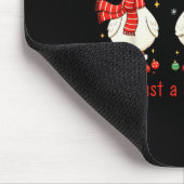 Just A Jolly Goose Santa Cute Bow Christmas Men Wo Mousepad (Ecke)