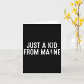 Just A Kid From Maine Simple Quote Root Karte (Gelbe Blume)
