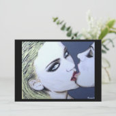 ‘Just a Kiss’ Painting on a Small-Scale Print Einladung (Stehend Vorderseite)