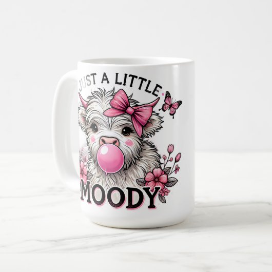 Just A Little Moody Baby Cow Kaffeetasse (Vorderseite Links)