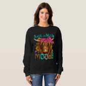 Just A Little Moody Cute Western Highland Cows Fa Sweatshirt (Vorne ganz)