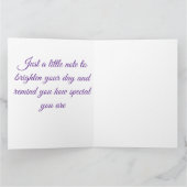 Just a Little Note Elegant Floral Greeting Card Dankeskarte (Innenseite)