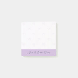 Just A Little Note Lilac Bow Watermark Post-it Klebezettel