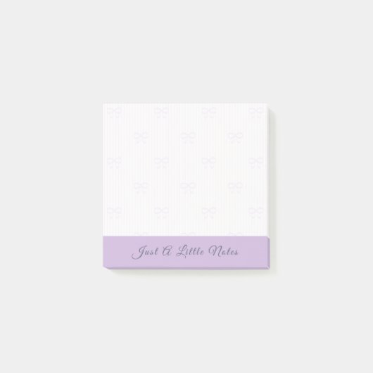Just A Little Note Lilac Bow Watermark Post-it Klebezettel (Vorderseite)
