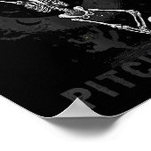 Just A Little Ray Of Tch Black Halloween Skeleton  Poster (Ecke)