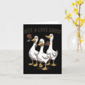 Just A Love Goose Funny Goose Happy Valentine’s Da Karte (Gelbe Blume)