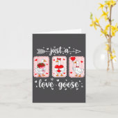 Just A Love Goose Funny Valentine Cute Goose For W Karte (Gelbe Blume)