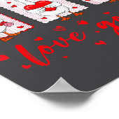 Just A Love Goose Funny Valentine Cute Goose For W Poster (Ecke)