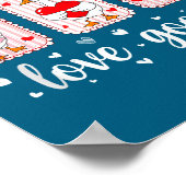 Just A Love Goose Funny Valentine Cute Goose For W Poster (Ecke)