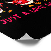 Just A Love Goose Funny Valentine Geese Cud Heart  Poster (Ecke)